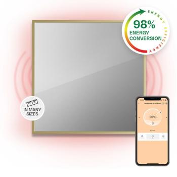 Klarstein La Palma 500 smart fűtőtest 2 az 1-ben Infravörös konvektor 60 x 60cm 500 W tükör elülső rész kép