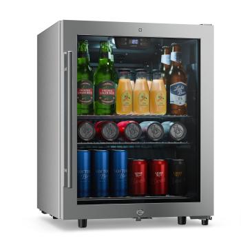Klarstein LuxeChill, 64 cm, 60L, kültéri italhűtő, ezüst, üvegajtó, A kép