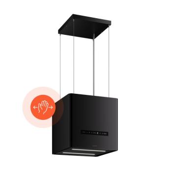 Klarstein Nexture Szabadon függő szigeti páraelszívó | A++ | 40 cm | 661 m³/h | Fekete