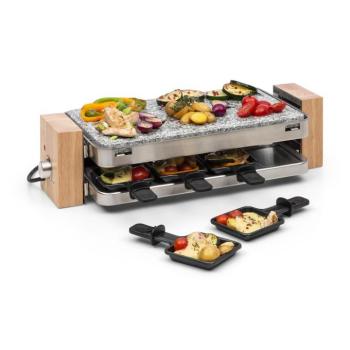 Klarstein Prime-Rib, raclette grill, 1500 W, természetes kőlemez, rozsdamentes cél konstrukció kép