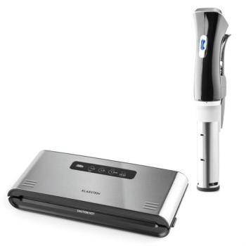 Klarstein Quickstick Sous Vide + Foodlocker Pro, készlet vákuumos főzéshez, Sous Vide merülő főző, vákuumozó gép kép