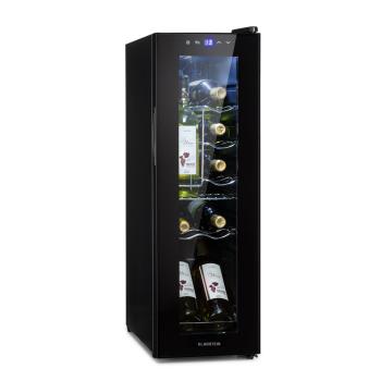 Klarstein Shiraz 12 Slim, bohűtő, 32 l, 12 palack, 85 W, 5–18°C, érintőképernyős kezelőpanel kép