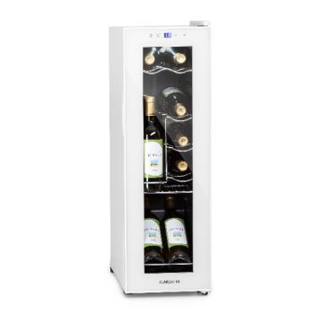 Klarstein Shiraz 12 Slim, borhűtő, 32 l, 12 palack, 85 W, 5–18°C, érintőképernyős kezelőpanel kép