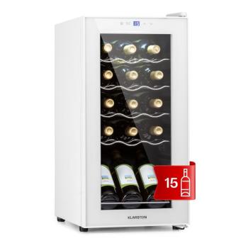 Klarstein Shiraz 15 Slim Uno, borhűtő, 44 l, érintőképernyős, 135 W, 5 – 18 °C, fekete kép