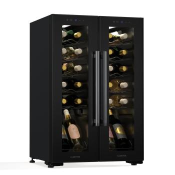 Klarstein Shiraz borhűtő, 2 hűtőzóna, érintőképernyős vezérlés, LED világítás, szabadon álló kép