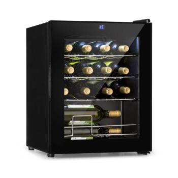 Klarstein Shiraz, borhűtő, 42 l, érintőképernyős vezérlőpanel, 131 W, 5 - 18 °C, fekete színű kép