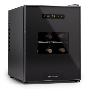 Klarstein Silent Vino 12 Uno, borhűtő, 31 l / 12 palack, 5-18 °C, érintős kép