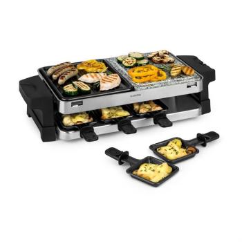 Klarstein Sirloin Raclette, 1500W, alumínium / kő, 8 fő, jelzőfény kép