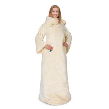 Klarstein Slanket, thermo ujjas takaró, 120W, 155x180cm, coral, fleece kép