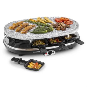 Klarstein Steaklette, raclette grill, 1500 W, gránitlappal, 8 személyre kép