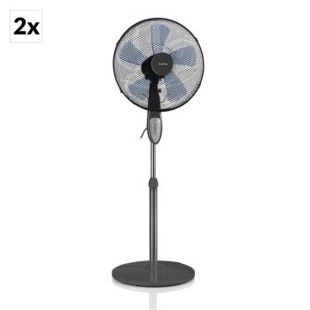 Klarstein Summerjam, 2 x állványos ventilátor, két ventilátor, 50 W, 3 fokozat, szürke kép