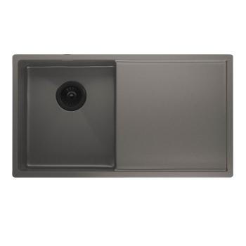 Klarstein TitanSteel konyhai mosogató lefolyóval, 79 x 44 cm, rozsdamentes acél, karcálló, hőálló kép
