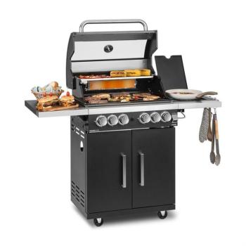 Klarstein Tomahawk 4.2 T Gázgrill 6 égő 20,7 kW 64x42cm Gázgrill rozsdamentes acél kép