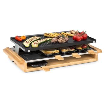 Klarstein Tournedo, raclette, 1200 W, öntött alumínium, 8 fő, fa dekor kép