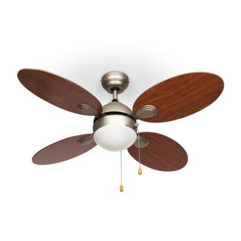 Klarstein Valderama, cseresznyefa, mennyezeti ventilátor, 42", 60 W, mennyezeti lámpa, 2 x 43 W kép