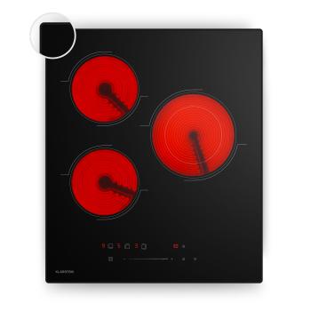 Klarstein Velaire üvegkerámia főzőlap | Elegáns, minimalista, helytakarékos | 3 főzőzóna | 4100 W | 45 cm kép
