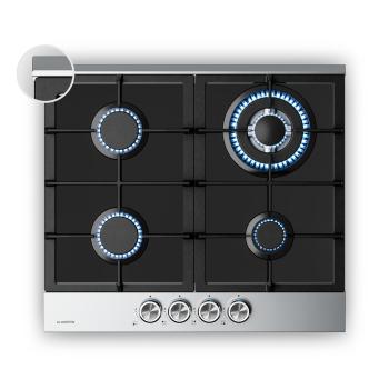 Klarstein Verosteel gázfőzőlap | 4 égőfej | elektromos gyújtás | földgáz és LPG kompatibilis | 8000 W | 60 cm kép