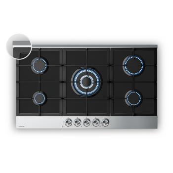Klarstein Verosteel gázfőzőlap | 5 égőfej | elektromos gyújtás | földgáz és LPG kompatibilis | 10400 W | 90 cm kép