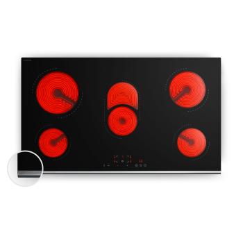 Klarstein Verosteel üvegkerámia főzőlap | Minimalista, erőteljes | 5 főzőzóna | 8400 W | 90 cm kép