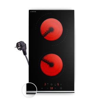 Klarstein Verosteel üvegkerámia főzőlap | Minimalista, erőteljes | 2 főzőzóna | 3000 W | 30 cm kép