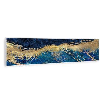 Klarstein Wonderwall Air Art Smart, infravörös fűtőtest, kék márvány, 120 x 30 cm, 350 W kép