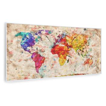 Klarstein Wonderwall Air Art Smart, infravörös fűtőtest, színes térkép, 120 x 60 cm, 700 W kép