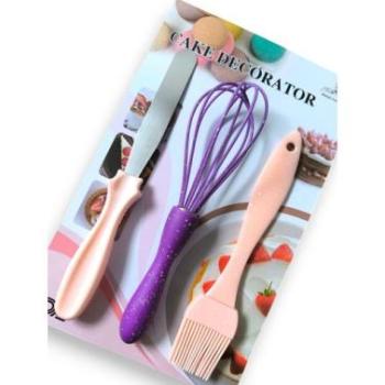 Konyhai eszköz készlet (habverő, spatula, ecset) kép