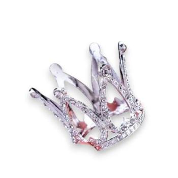 Korona tortadísz ezüst színű 3,5 cm magas kép