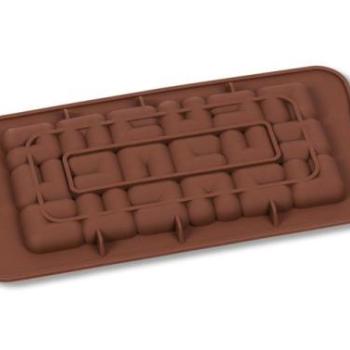 Különleges Mintás Szilikon Táblás Csoki Forma kép