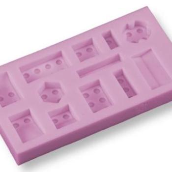 Lego kocka szilikon forma – torta díszítéshez kép