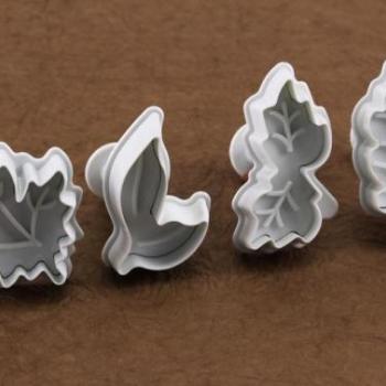 Levél Alakú Kiszúrók – 4 Részes Fondant és Süti Dekorációhoz kép