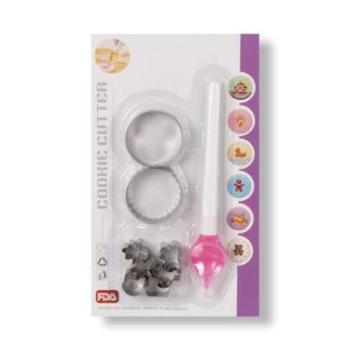 Linzer forma szett, Állatmintás – 9 kiszúró és dekor kanál kép