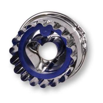 Linzer kiszúró, Rugós – Szív forma, középen lyukkal kép