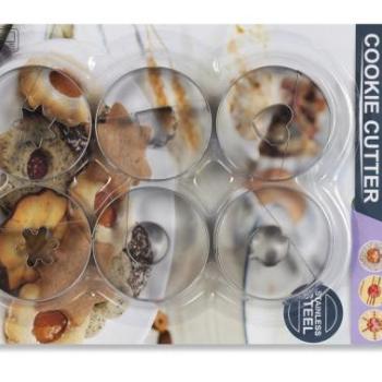 Linzer Kiszúró Szett Klasszikus – 6 Részes Fém Formák kép