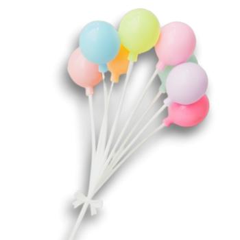 Luficsokor, tortadísz beszúró, színes, gömb alakú kép