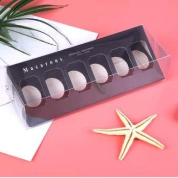 Macaron doboz, fekete 10 db kép