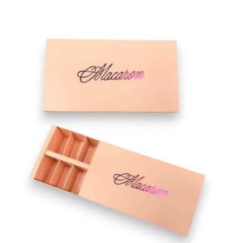 Macaron doboz, rózsaszín 10 db kép