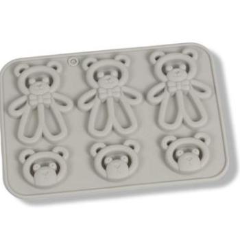 Maci és Macifej Szilikon Sütőforma – 6 Adagos kép