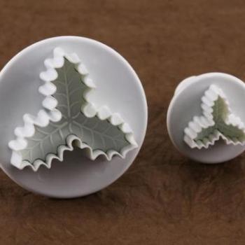 Magyal Levél Rugós Fondant Kiszúró - 2 Részes Cukrászati Eszköz kép