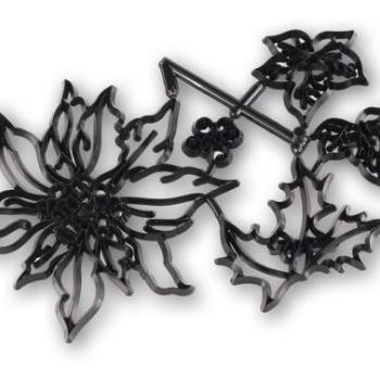 Mikulásvirág Mintás Kiszúró – Karácsonyi Fondant Díszítéshez kép