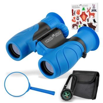 Monte Stivo Norsjo, készlet gyerek távcsővel, 8-szoros nagyítás, nagyító, iránytű, táska kép