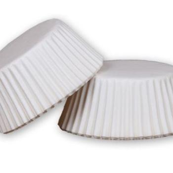 Muffinpapír, 100 db, fehér – egyszerű sütéshez kép