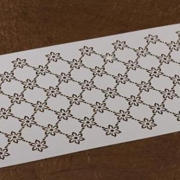 Nefelejcs mintás széles torta stencil kép