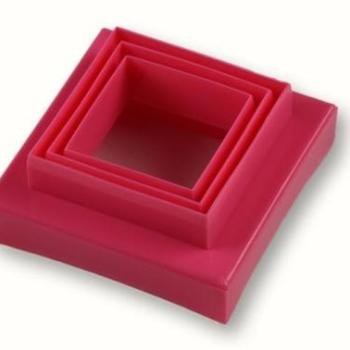 Négyzet Süti Kiszúró Készlet – 3 Méretű, Kétoldalas Formák kép