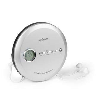 OneConcept CDC 100 MP3 discman, hordozható CD-lejászó, Antishock, ESP, Micro-USB ezüst kép