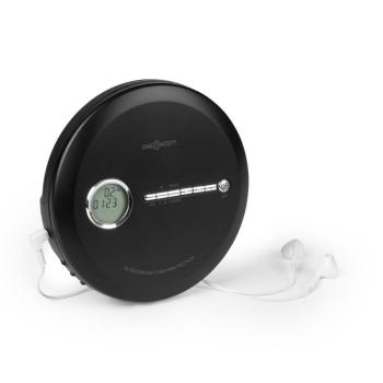 OneConcept CDC 100MP3 discman, hordozható CD-lejászó, LCD ASP, basszus erősítő, 2x1,5V; fekete kép