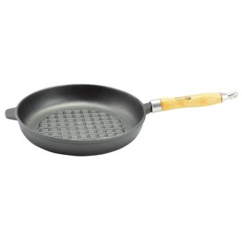 Öntöttvas grill serpenyő kerek 24cm kép