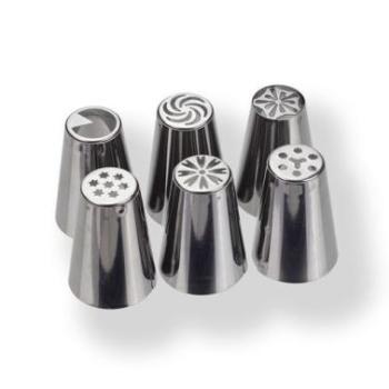 Orosz Díszítőcső Készlet – 6 Nagy Méretű Forma Sütéshez kép