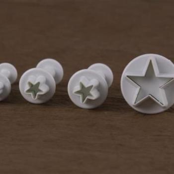 Ötágú csillag fondant kiszúró szett - 4 különböző méretben kép