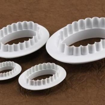 Ovális fondant kiszúró készlet - Kiváló tortadíszítéshez kép